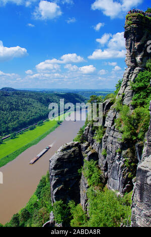 Die Elbe, Saechsische Schweiz, Banque D'Images