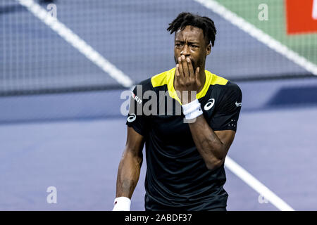 Joueur de tennis professionnel Croate Mate Pavic et joueur de tennis professionnel brésilien Bruno Soares concourir contre joueur de tennis français Banque D'Images