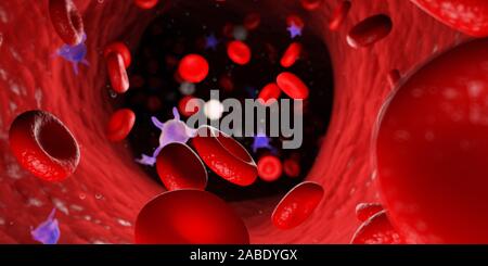 Médicalement en rendu 3d illustration de l'exacte le sang humain Banque D'Images