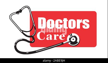 Docteur en médecine ET LOGOS ET SYMBOLES EN VERT ET ROUGE Banque D'Images