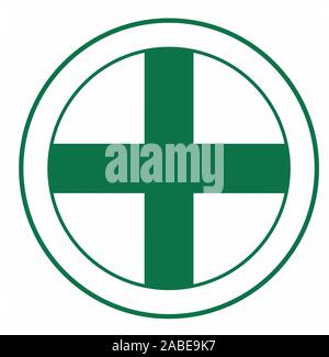 Docteur en médecine ET LOGOS ET SYMBOLES EN VERT ET ROUGE Banque D'Images