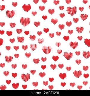 Crosshatching transparent Valentines Illustration de Vecteur