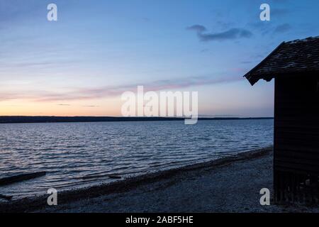 Le lac Ammersee, Haute-Bavière, Allemagne Banque D'Images