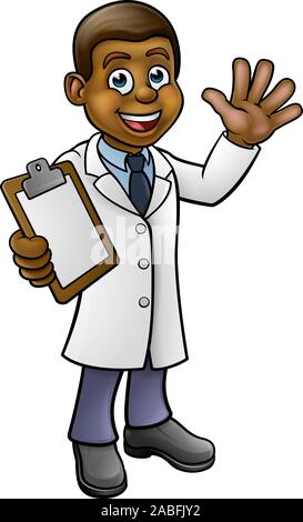 Un scientifique ou un technicien de laboratoire Personnage Illustration de Vecteur