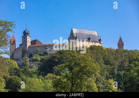 Vue extérieure de la forteresse de veste Coburg (Guanaco) lors d'une journée ensoleillée à Coburg, Bavière, Allemagne Banque D'Images