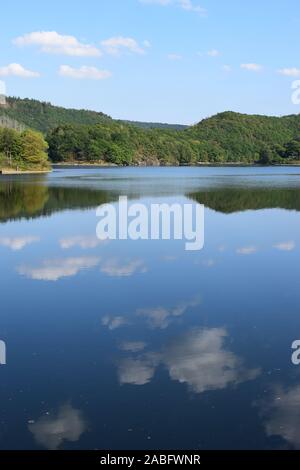 Rurtalsperren système de réservoir d'Obersee, Nationalpark Eifel Banque D'Images