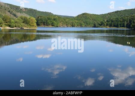 Rurtalsperren système de réservoir d'Obersee, Nationalpark Eifel Banque D'Images