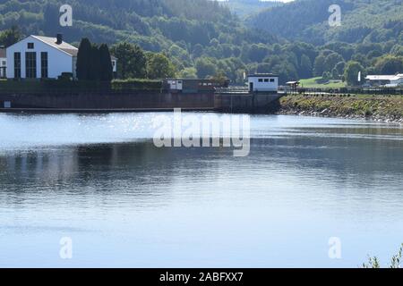 Rurtalsperren système de réservoir d'Obersee, Nationalpark Eifel Banque D'Images