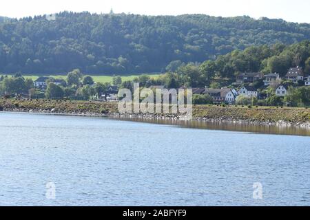 Rurtalsperren système de réservoir d'Obersee, Nationalpark Eifel Banque D'Images