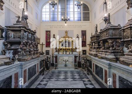 Chapelle des Reliques dans la Cathédrale de l'Assomption de la Vierge Marie dans la ville de Palerme, capitale de la région autonome de Sicile, Italie Banque D'Images