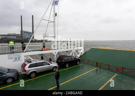 À bord du ferry en Irlande Banque D'Images