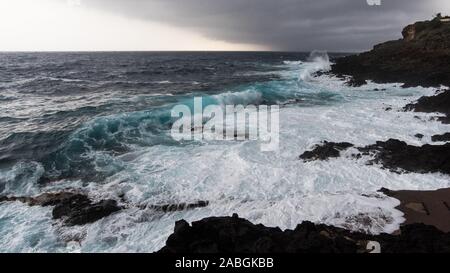 Mer Agitée à Pantelleria Banque D'Images