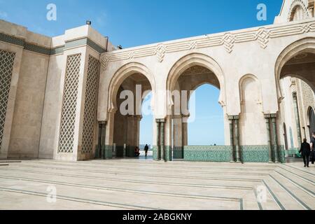 La Mosquée Hassan II ou Grande Mosquée Hassan II, Casablanca, Maroc Banque D'Images
