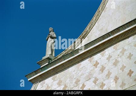 Italie, Vénétie, Vicenza, Cathédrale Santa Maria Annunciata, façade Détail Banque D'Images