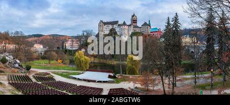 Le château de Loket près de la ville de Karlovy Vary en République Tchèque Banque D'Images