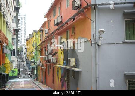 Malaisie : un cadre coloré lane en KL, pasakdek Banque D'Images