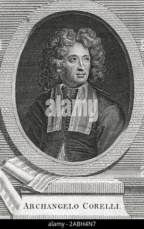 ARCANGELO CORELLI (1653-1713) violoniste et compositeur Baroque Italien Banque D'Images