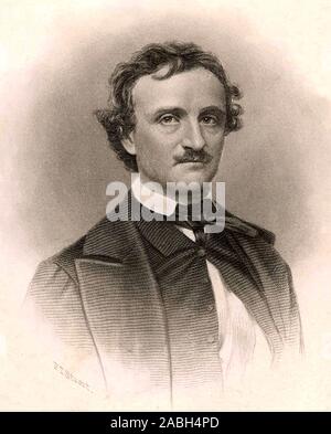 EDGAR ALLAN POE (1809-1849) écrivain, poète et journaliste Banque D'Images