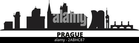 République tchèque, Prague ville illustration vectorielles. République tchèque, Prague travel cityscape de repères Illustration de Vecteur