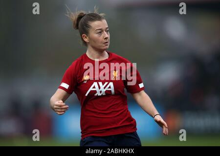 Christie Murray de Liverpool Arsenal vs Liverpool au cours des femmes Les femmes, Barclays FA Women's Football Super League à Meadow Park le 24 novembre 2019 Banque D'Images