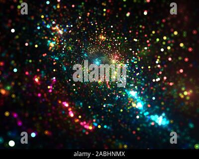 Arrière-plan coloré lumineux cosmos - abstract image générée numériquement Banque D'Images