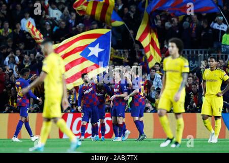Barcelone, Espagne. Credit : D. 27 Nov 2019. Groupe de l'équipe de Barcelone (Barcelona) : Football/soccer Ligue des Champions Groupe F match entre FC Barcelona 3-1 Borussia Dortmund au Camp Nou à Barcelone, Espagne. Credit : D .Nakashima/AFLO/Alamy Live News Banque D'Images