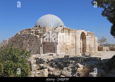 Grande Audience Hall, Palais omeyyade, Citadel, Ali Ben Al Hussein Street, Jabal Al Qalah, Amman, Jordanie, Moyen-Orient Banque D'Images