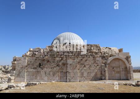 Grande Audience Hall, Palais omeyyade, Citadel, Ali Ben Al Hussein Street, Jabal Al Qalah, Amman, Jordanie, Moyen-Orient Banque D'Images