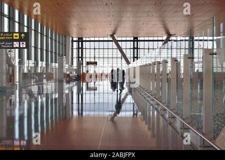 Doha, Qatar - novembre 17. 2019. Zone d'arrivée à l'aéroport international de Hamad Banque D'Images