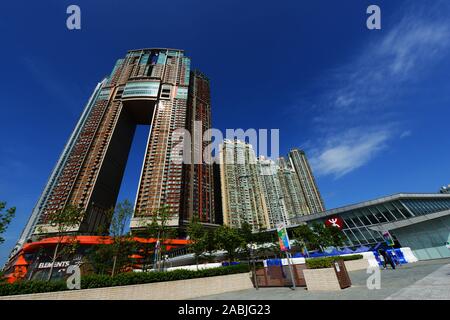 Hong Kong à l'Ouest gare de Kowloon. Banque D'Images