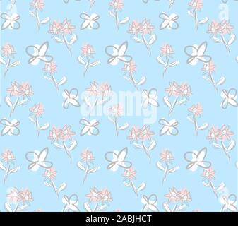 Les coups de pinceau de couleur transparente Floral Pattern - ce pinceau floral print est adapté pour l'impression, de motifs, de fonds pour divers supports Banque D'Images