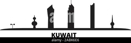 Le Koweït, Koweït City skyline illustration vectorielles. Le Koweït, Koweït travel cityscape de repères Illustration de Vecteur
