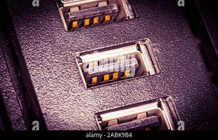 Plusieurs ports USB - informatique, technologie, il Banque D'Images