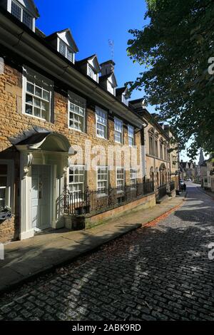 View of Georgian maisons en pierre Grange Hill, Stamford town ; ; ; l'Angleterre Lincolnshire UK Banque D'Images