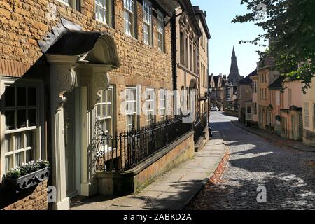 View of Georgian maisons en pierre Grange Hill, Stamford town ; ; ; l'Angleterre Lincolnshire UK Banque D'Images