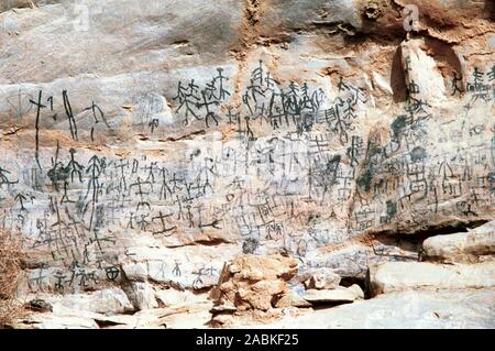 Pays Dogon : village de Nombori 1983 Banque D'Images