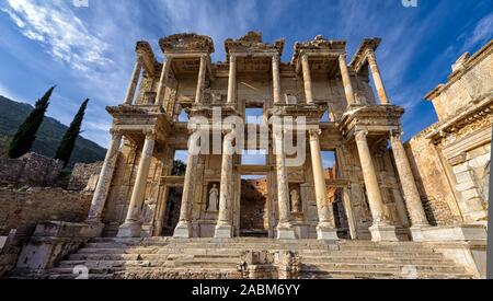 Bibliothèque de Celsus - ruines de l'ancienne Ephèse en Turquie Banque D'Images