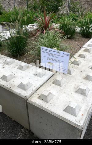 Prototype d'un parking souterrain sur l'écologisation de l'emplacement de l'ancienne caserne en Bavière Freimann. Là, la ville s'efforce de mettre en œuvre un nouveau concept de recyclage. Les gravats du défrichement de la caserne est transformée en nouveaux matériaux de construction. [Traduction automatique] Banque D'Images