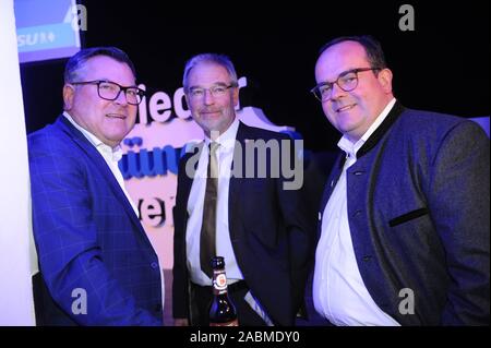 De gauche à droite : le député du Parlement d'Etat Josef Schmid avec Reissl Alexander Conseiller municipal et agent économique Clemens Baumgartner lors de la préparation de la liste des candidats de l'unité pour l'élection 2020 du Conseil de la ville de Munich. [Traduction automatique] Banque D'Images