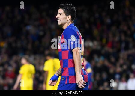 Barcelone, Espagne. 27 Nov 2019. Ligue des Champions 2019/ 2020, date 5. Barcelone - Borussia Dortmund. Luis Suarez de FC Barcelone : Crédit Photos Pro/Alamy Live News Banque D'Images