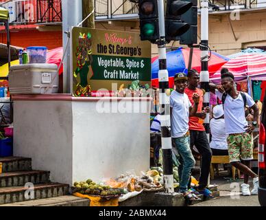 Marché à Saint George's, Grenade Banque D'Images