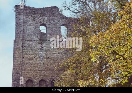 St Leonard's Tower est probablement un donjon normand à West Malling, dans le comté de Kent, Angleterre Banque D'Images