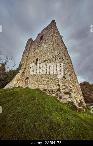 St Leonard's Tower est probablement un donjon normand à West Malling, dans le comté de Kent, Angleterre Banque D'Images