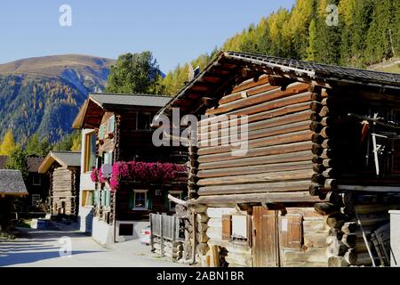 Walsersiedlung Davos Monstein Banque D'Images