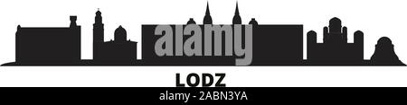Pologne, Lodz ville illustration vectorielles. Pologne, Lodz travel cityscape de repères Illustration de Vecteur
