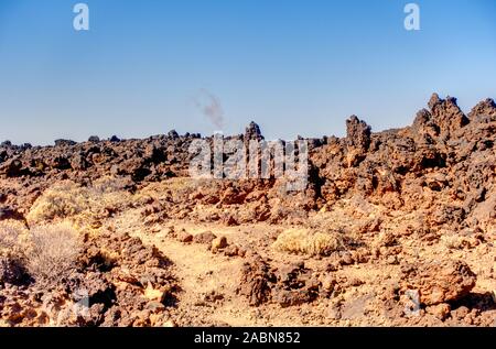 Paysage volcanique dans le Parc National du Teide, Tenerife Banque D'Images