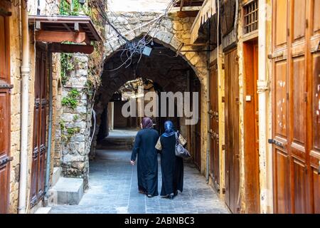 Zone Souk, Sidon ou Saïda, Liban Banque D'Images