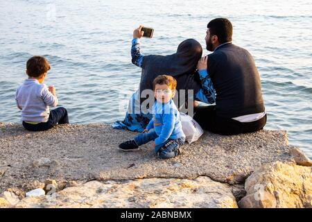 Mer, Tyr, Liban Banque D'Images