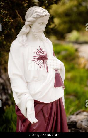 Statue du Sacré coeur de Jésus. Co Galway. EIRE. Banque D'Images