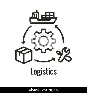 Icône indiquant la logistique de mouvement 1, place à l'autre Illustration de Vecteur